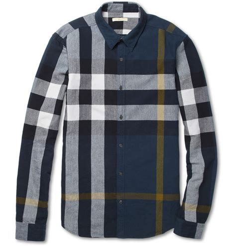 burberry blue plaid shirt|authentic Burberry shirt.